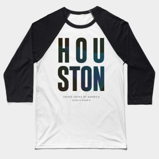 Houston City typography Baseball T-Shirt